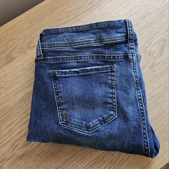 Kut From The Kloth Boyfriend Jeans Size 10 Cuffed Medium Wash Casual Denim - Picture 12 of 12